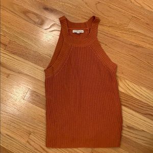 Orange knit top size small